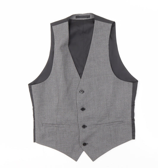 OneSixFive Men's Grey Waistcoat 38S Formal