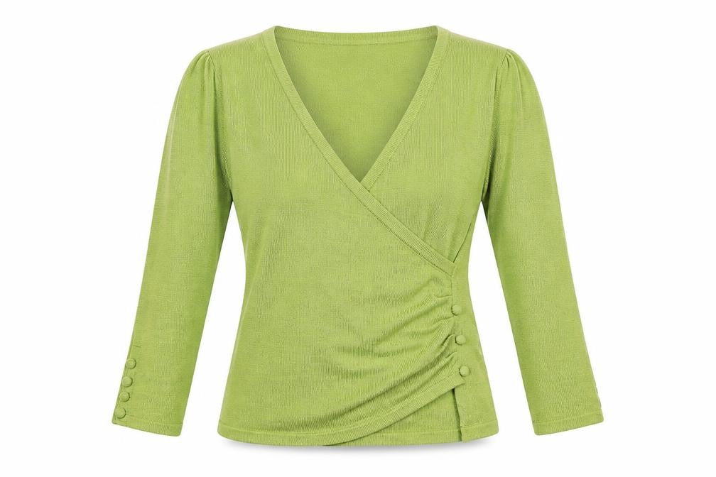 Laura Ashley Women’s Green Wrap Jumper Size 12