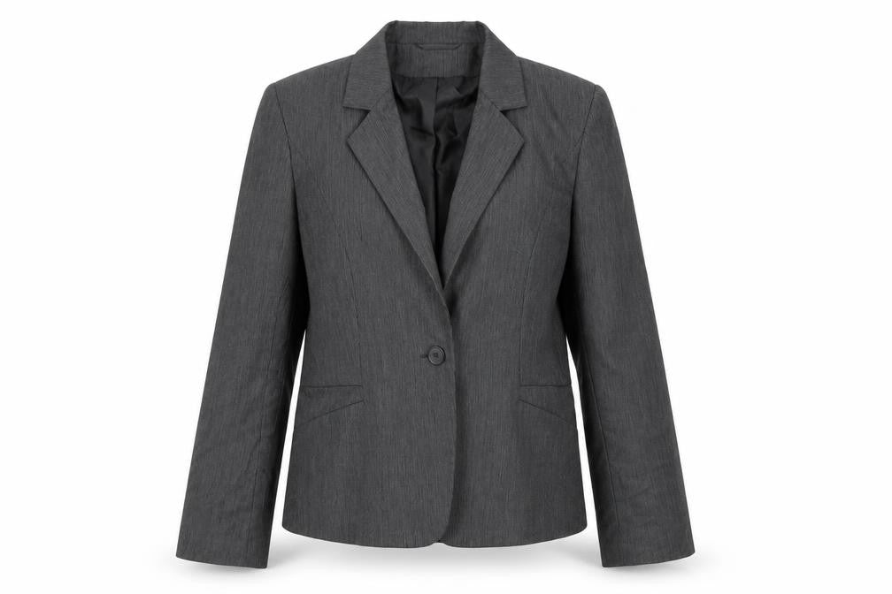 Long Tall Sally Women's Grey Suit Jacket, Size 14