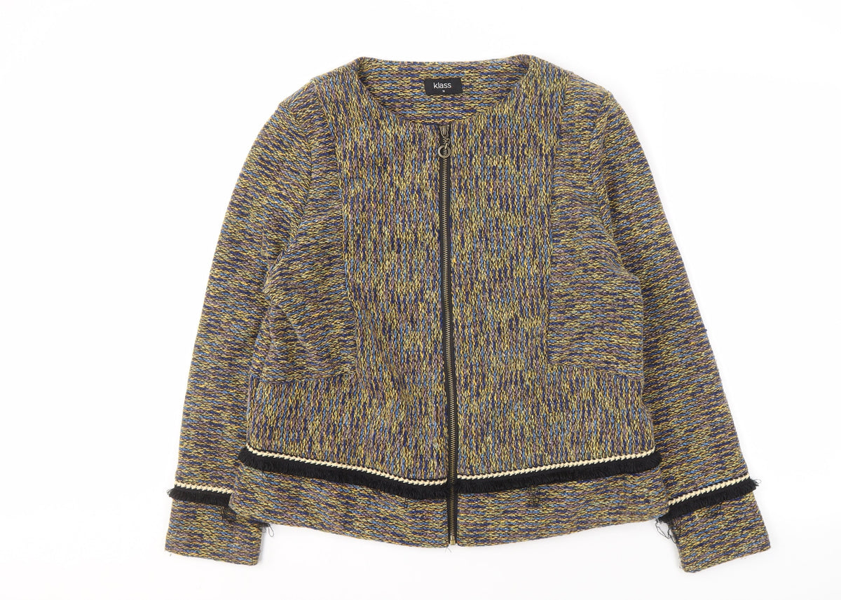 Klass Women's Multicolour Tweed Jacket Size 16