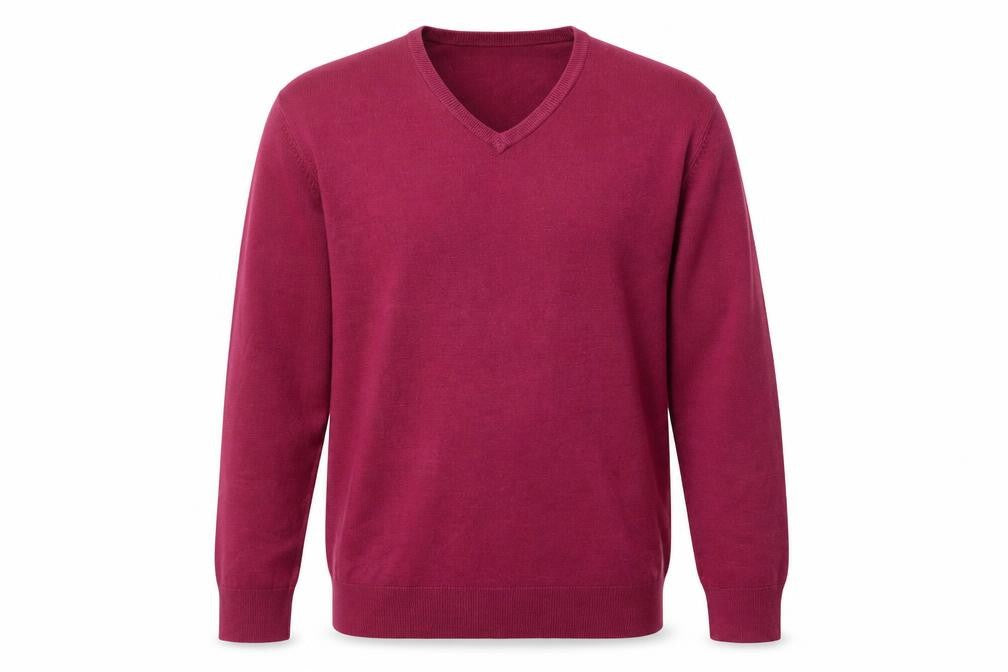 Marks & Spencer Men's Red V-Neck Pullover XL