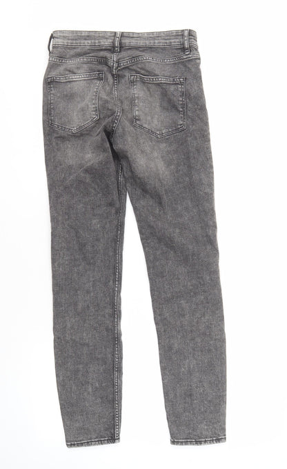 Back view of H&M Grey Skinny Denim Jeans for women’s -, size UK 10