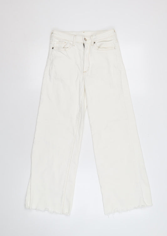 &Denim Women's White High Rise Ankle Jeans, Size 6