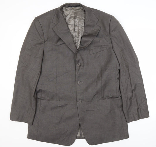 Marks and Spencer Grey Wool Blazer, Men's 42 Long