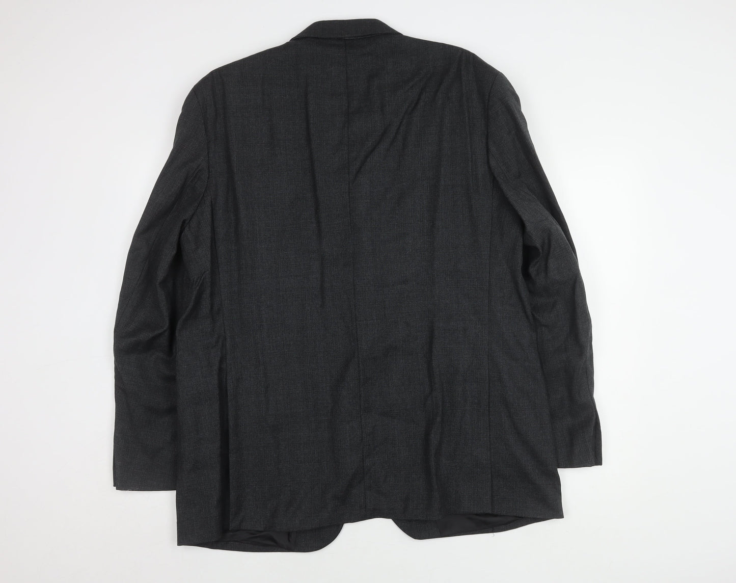 Dehavilland Men's Grey Blazer 46R Single-Breasted