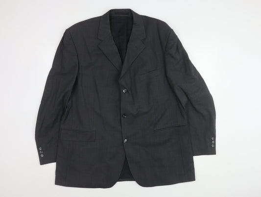 Centaur Men's Grey Short Blazer, Size 46 Short, Wool Blend