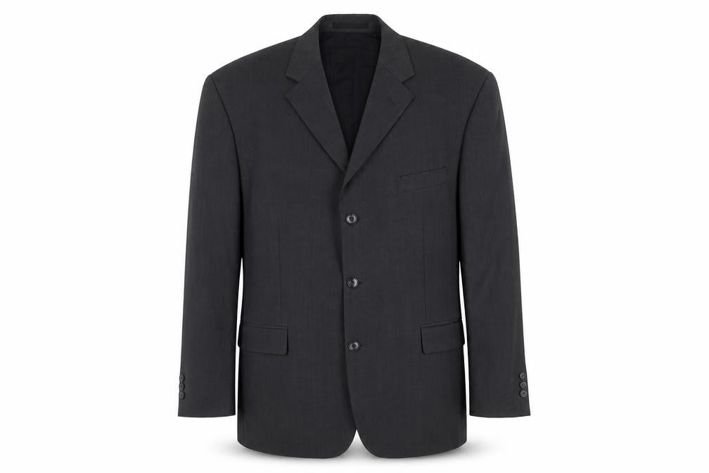 Centaur Men's Grey Short Blazer, Size 46 Short, Wool Blend