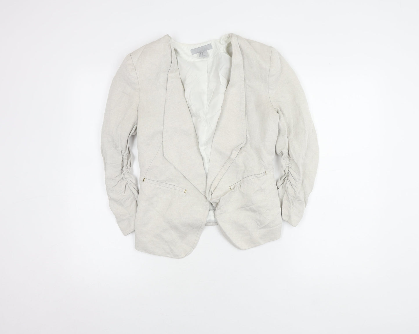H&M Women's Ivory Blazer - Size 10, Regular Fit
