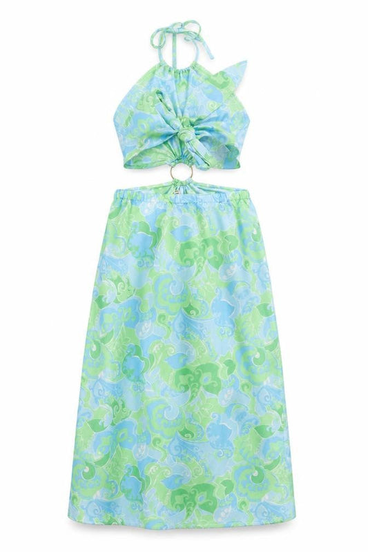 Front view of Miss Selfridge Women's Floral Midi Dress, size 12