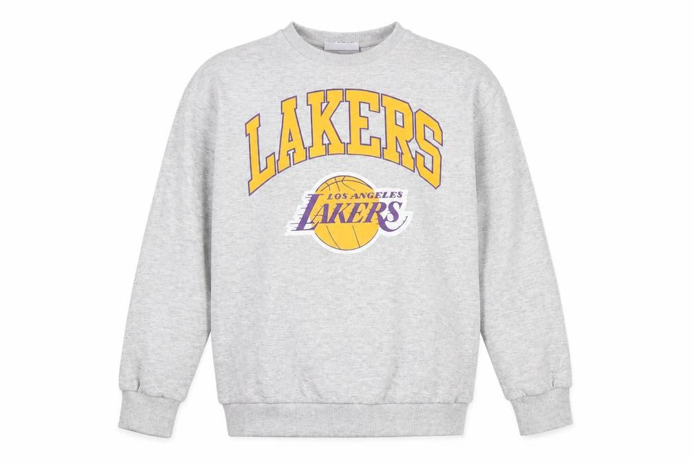 NBA Boys Grey Pullover Sweatshirt, 11 Years, Logo Graphic Print