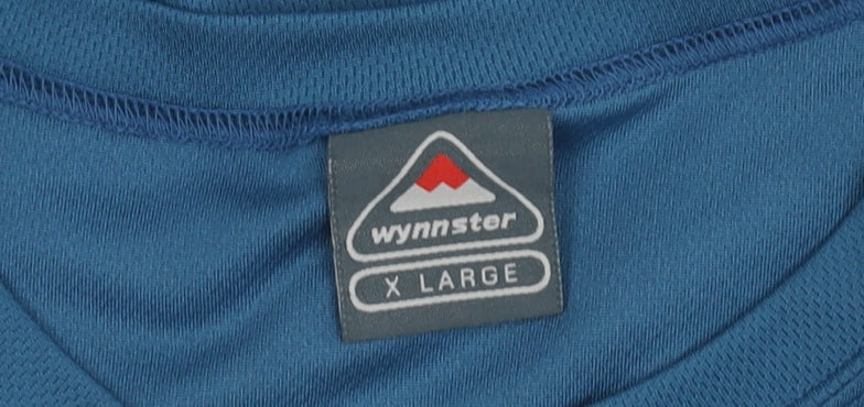 Wynnster Men's Blue XL Activewear T-Shirt Jersey