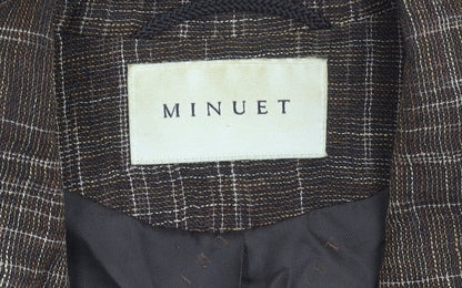 Minuet Women’s Brown Blazer Size 8 Classic Check