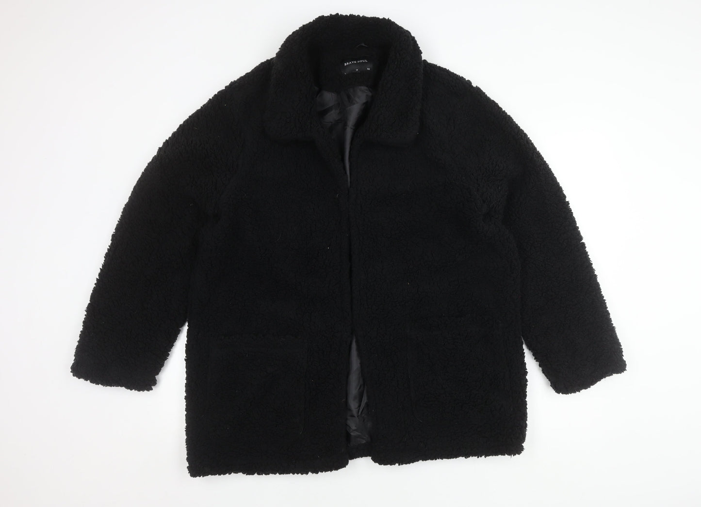 Brave Soul Women's Black Mid-Length Coat Size 14