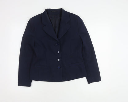 Additional front view of C&A Blue Women's Blazer, size 14, Lined