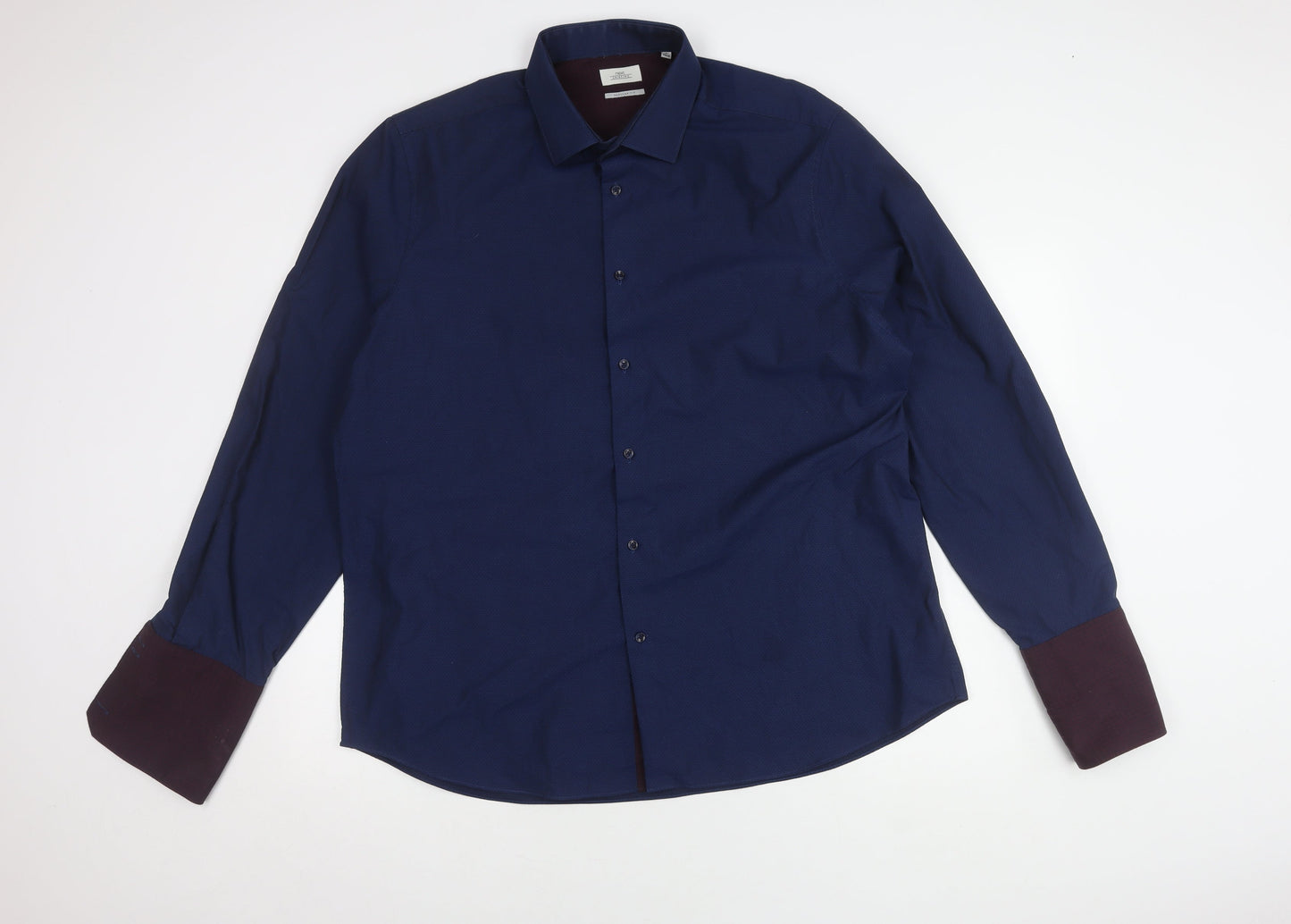 Next Men's Blue Regular Fit Dress Shirt 18