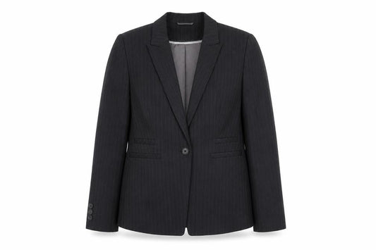 Marks & Spencer Women's Black Pinstripe Blazer Size 12