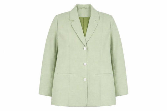 Daxon Women's Green Blazer Size 16 Long Notch Lapel