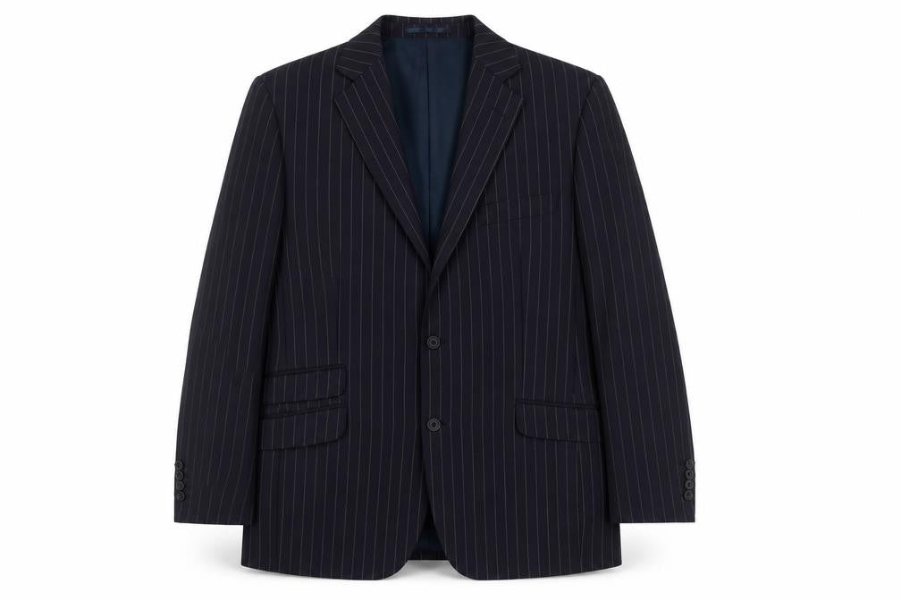 John Lewis Men's Blue Striped Blazer 40R Regular Fit