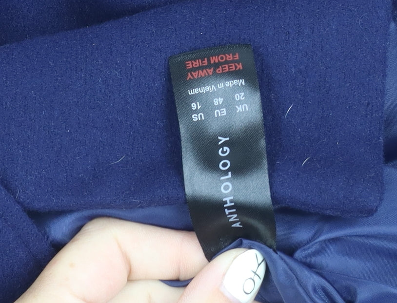 Anthology Blue Women's Size 20 Coat - Excellent Condition
