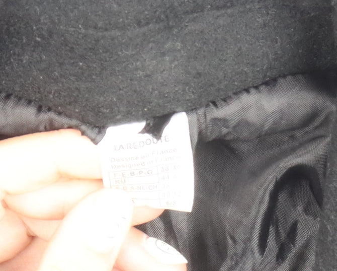 La Redoute Women's Black Wool Jacket, Size 10