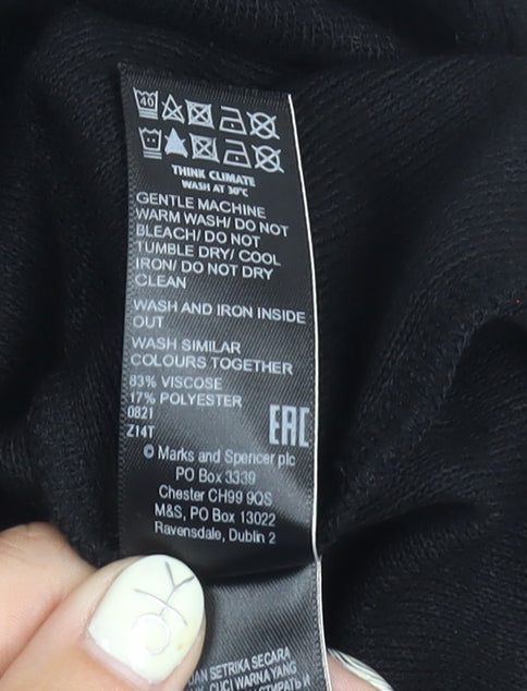 Marks & Spencer Women's Black Dress 12 High Neck