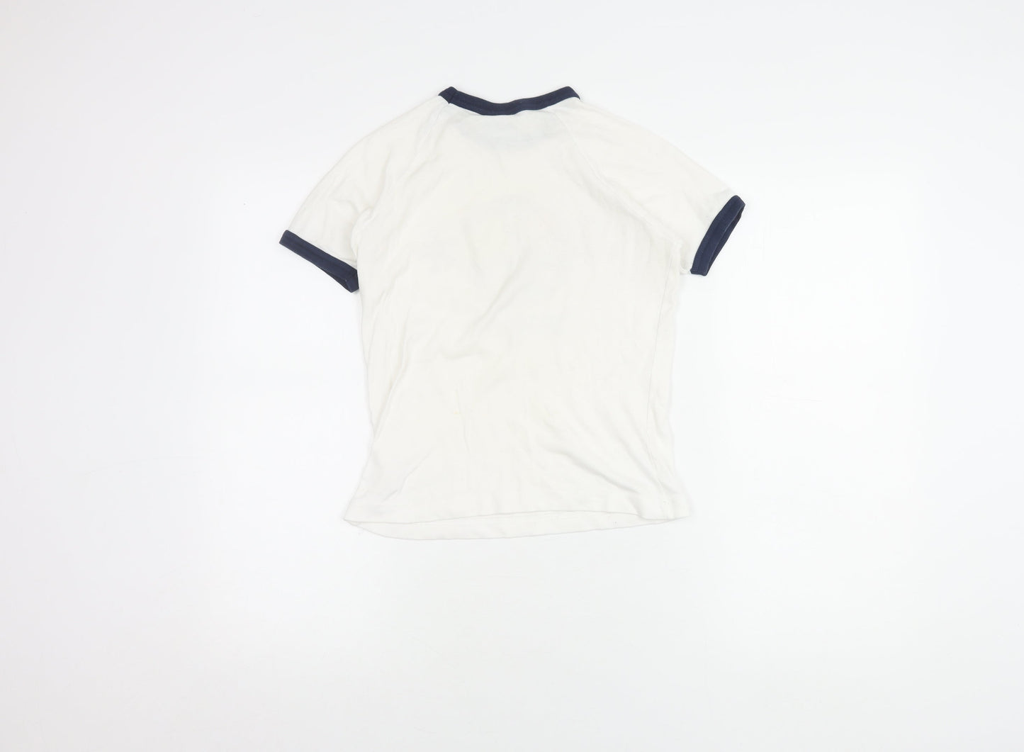 Hard Rock Cafe Women's White Ringer T-Shirt M