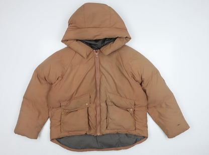 Additional front view of Missguided Women's Beige Puffer Jacket, size 10