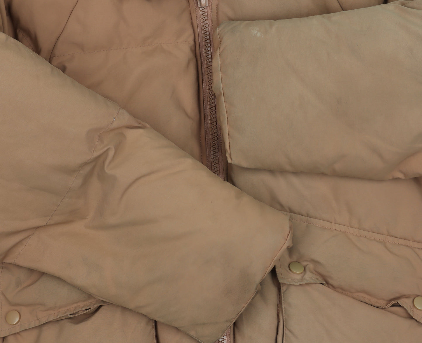 Missguided Women's Beige Puffer Jacket Size 10