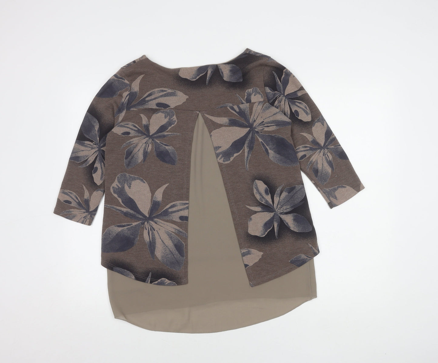 Luca Vanucci Women's Brown Floral Tunic, Size S