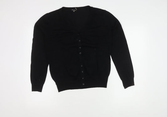 Vila Milano Women's Black Cardigan L V-Neck Casual