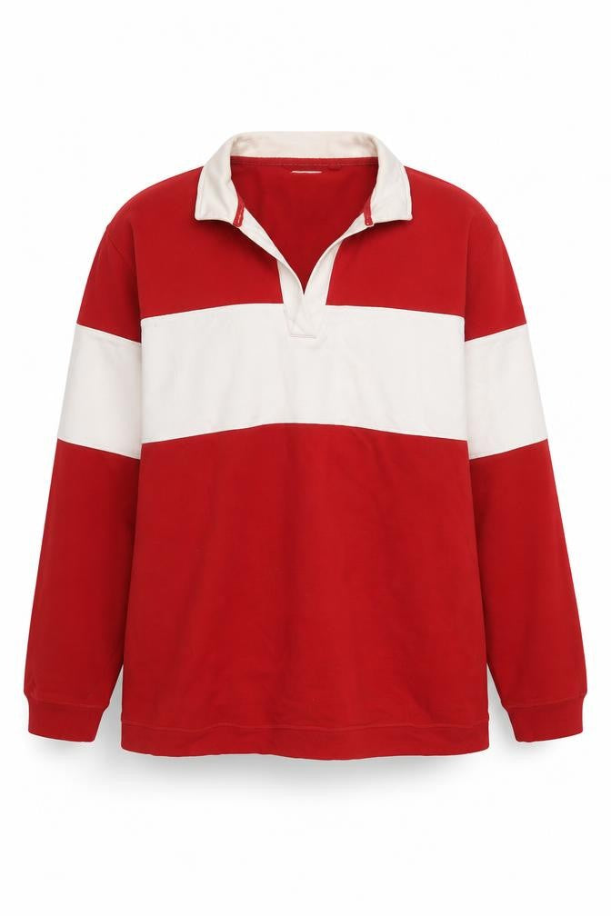 Next Women's Red Colourblock V-Neck Sweatshirt, UK 20