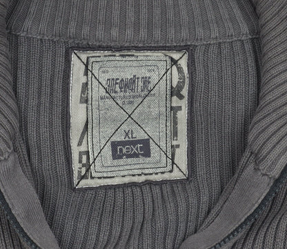 Next Men's Grey XL Cotton Casual Jacket