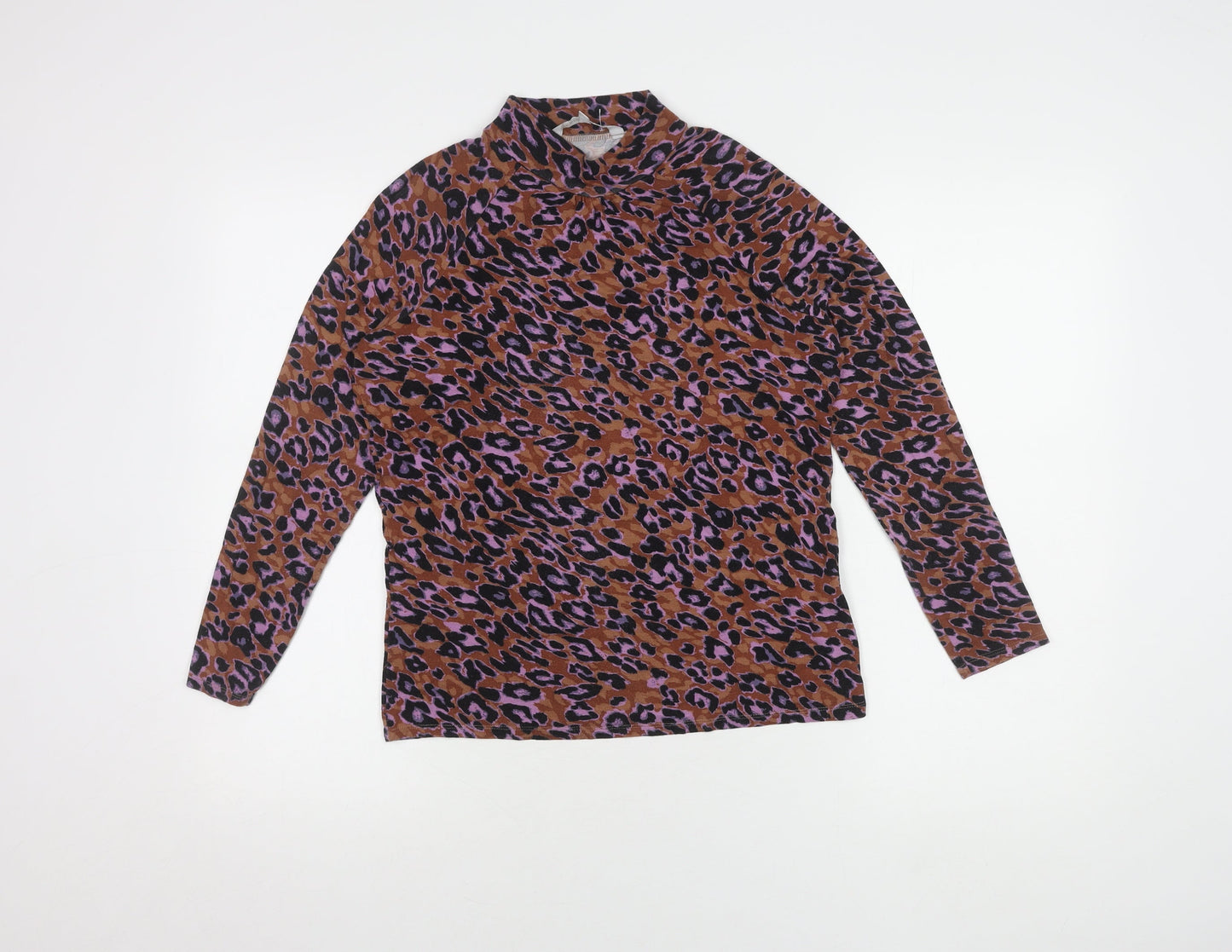 Red Herring Women's Brown Animal Print T-Shirt Size 12
