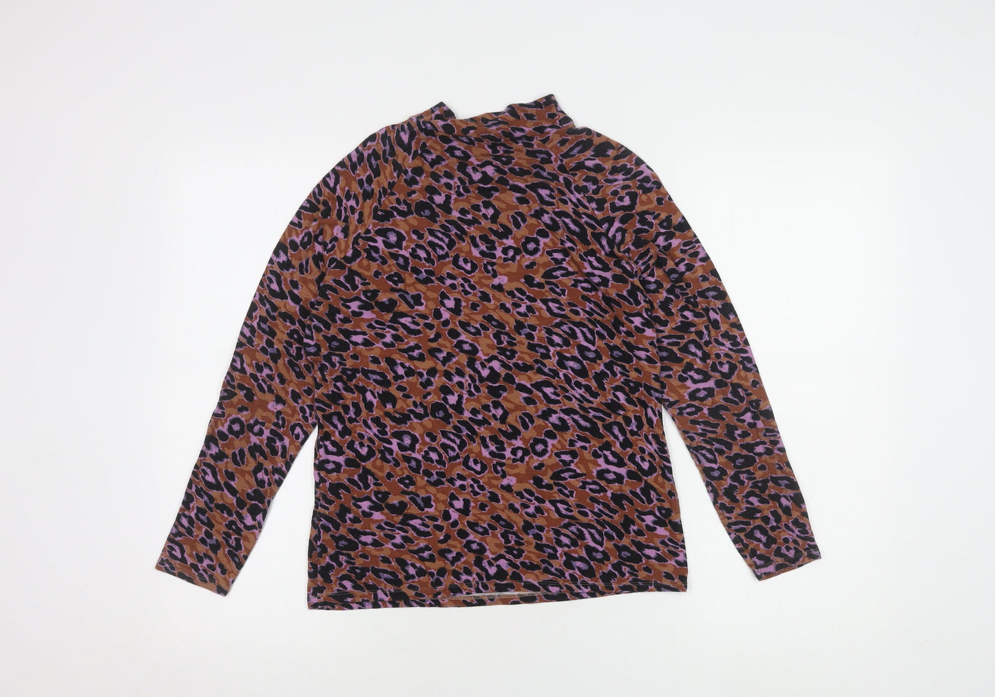Red Herring Women's Brown Animal Print T-Shirt Size 12