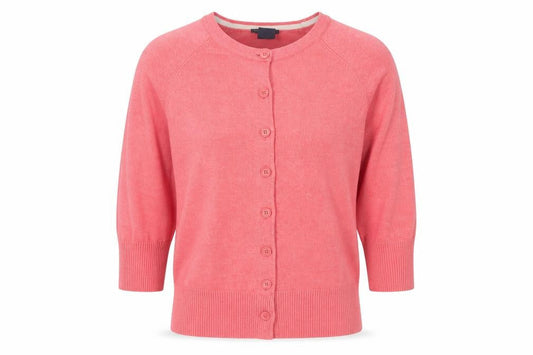 Gap Womens Pink Cardigan M Round Neck 3/4 Sleeve