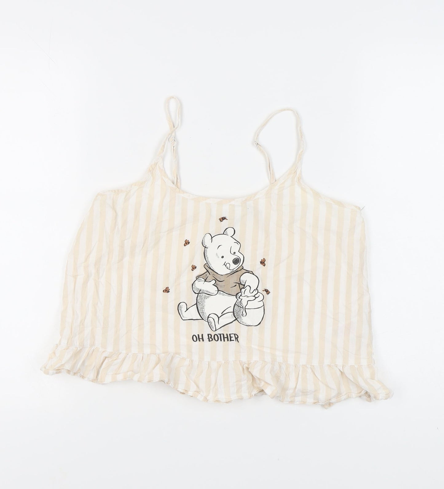 Disney Women's Beige Winnie the Pooh Pyjama Top, Size 10-12