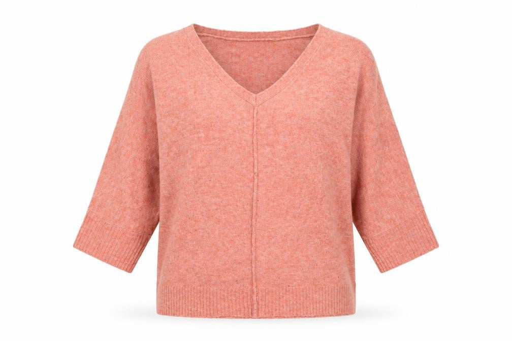 Monsoon Women’s Pink Pullover L V-Neck Jumper