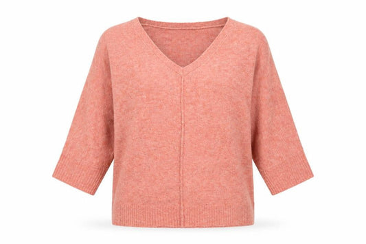 Monsoon Women’s Pink Pullover L V-Neck Jumper