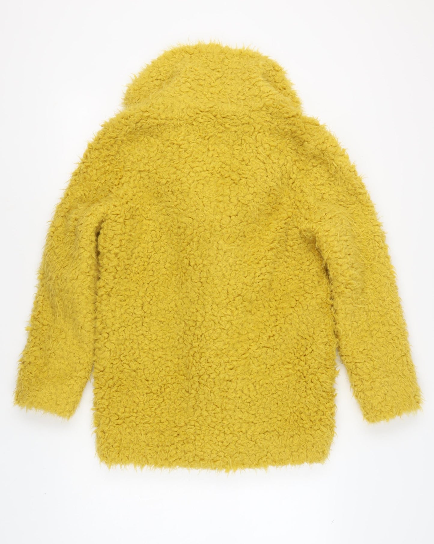 Topshop Women’s Yellow Overcoat Size 10 Regular Teddy