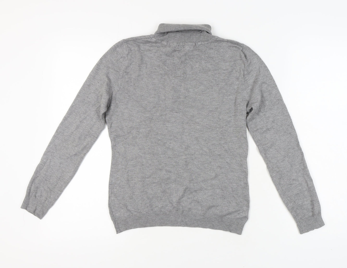 Guess Women's Grey Pullover Jumper, S, Roll Neck