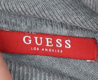 Guess Women's Grey Pullover Jumper, S, Roll Neck
