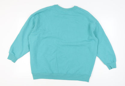 Preloved Disney Women's Blue Pullover Sweatshirt L - Back