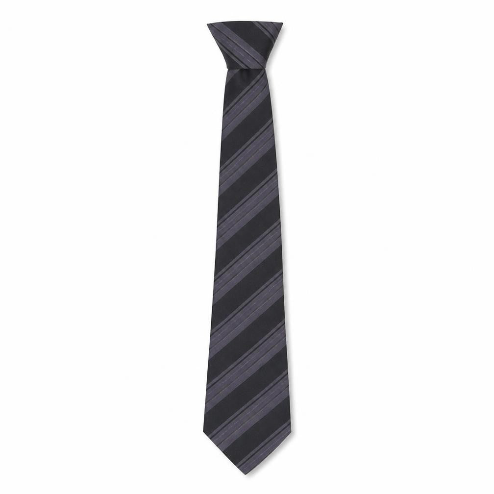 Daniel Hechter Men's Black Striped Silk Tie