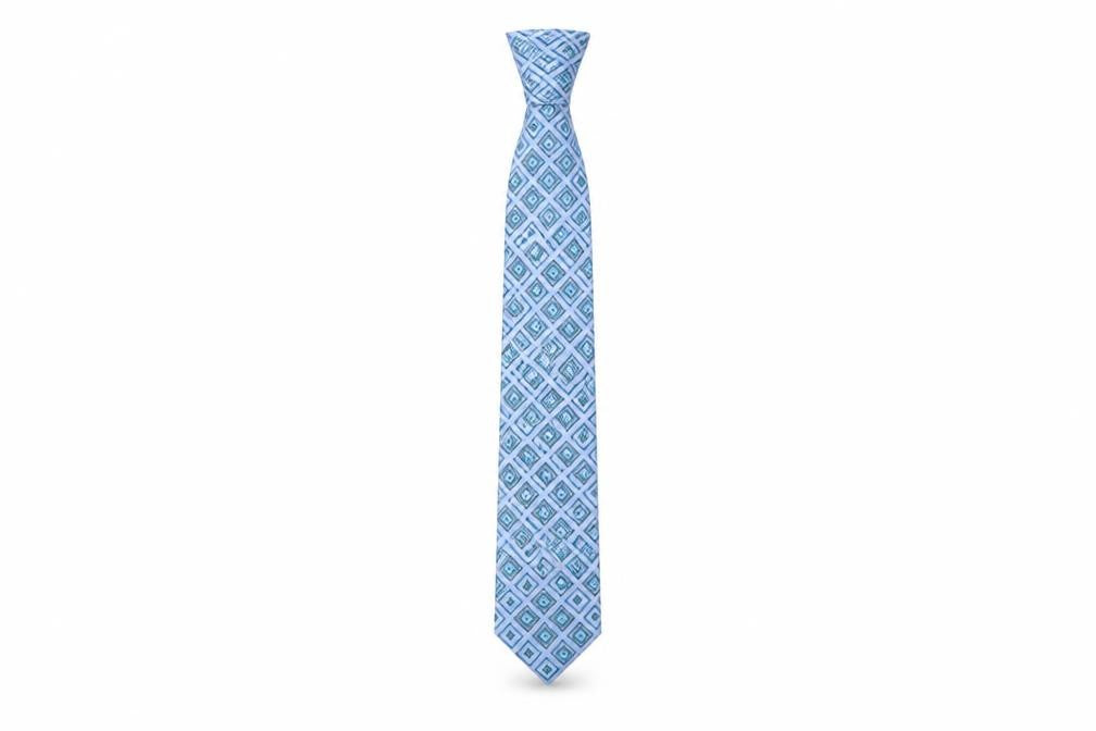 Van Heusen Silk Geometric Blue Men's Tie