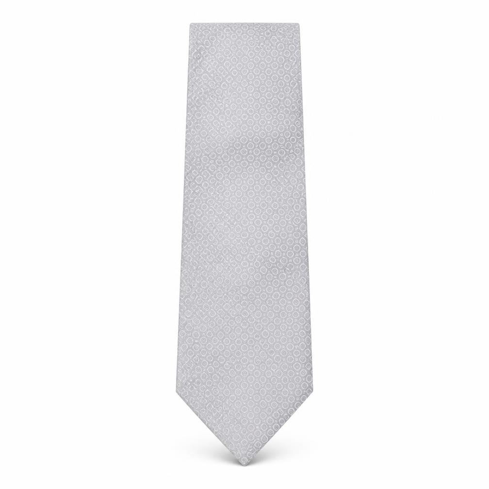 Austin Reed Men's Silver Geometric Silk Tie One Size