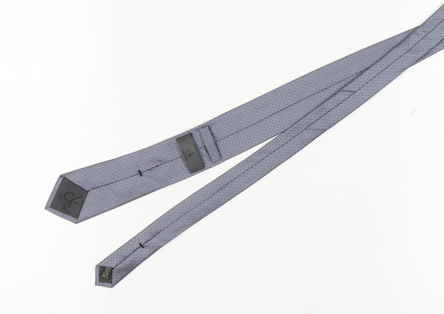 Calvin Klein Men's Grey Silk Geometric Tie