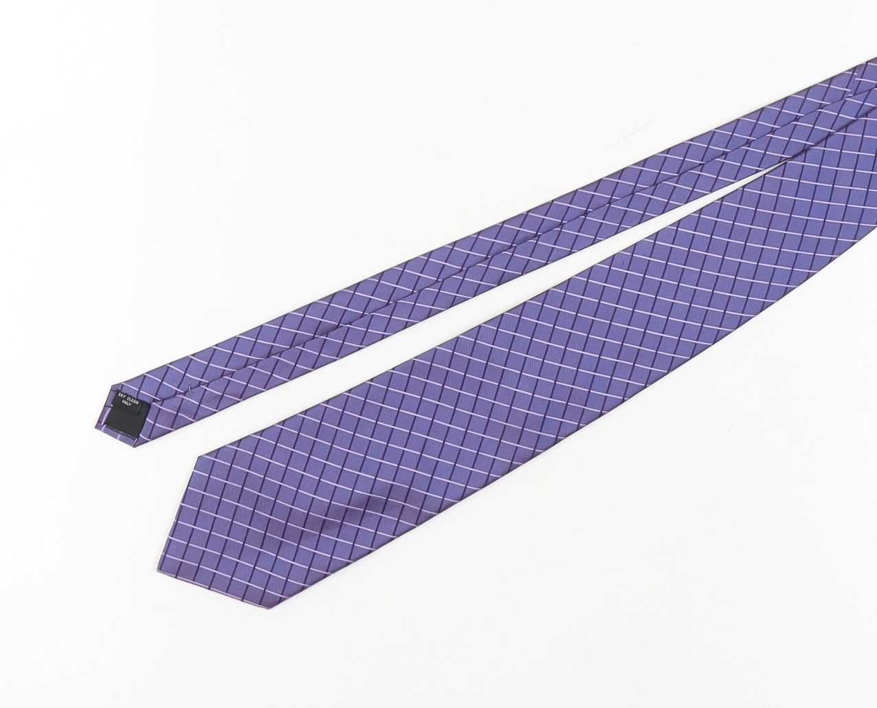 Dehavilland Men's Purple Geometric Silk Tie One Size