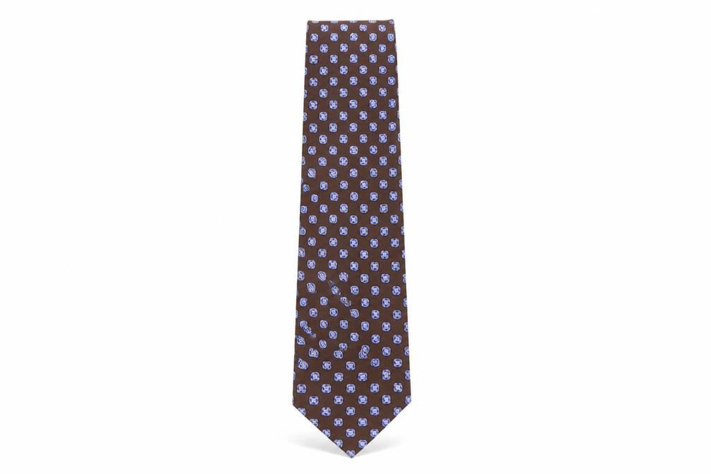 Joseph Turner Men's Brown Floral Silk Tie