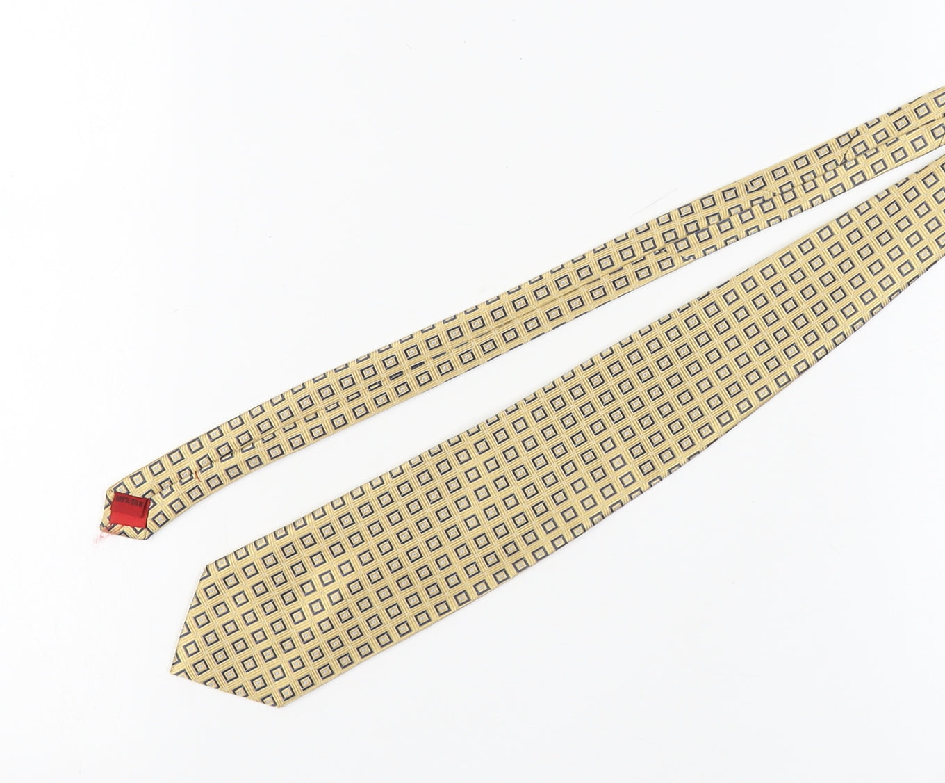 Berwin & Berwin Men's Beige Geometric Silk Tie