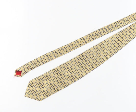 Berwin & Berwin Men's Beige Geometric Silk Tie